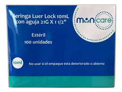 Jeringa 10 Ml L/L 21 G X 1-1/2 Muncare