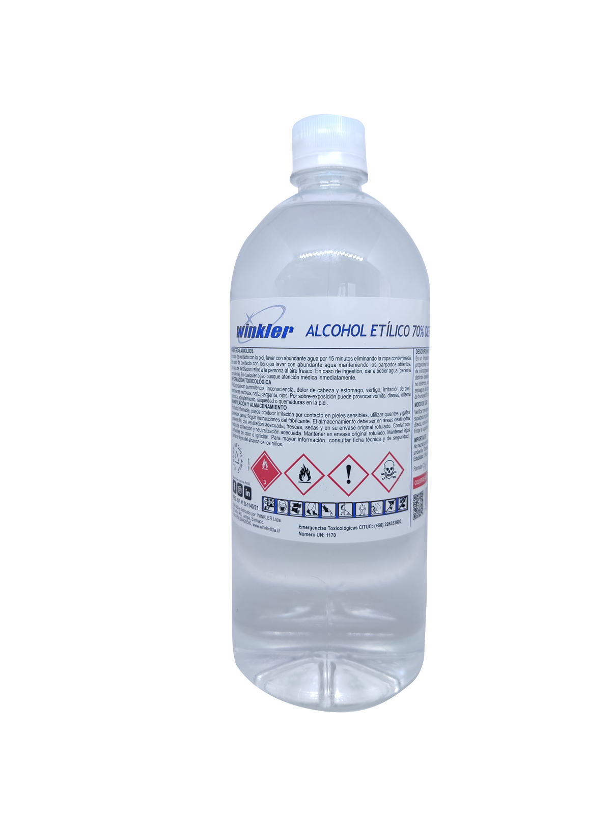 Alcohol Etilico Desnaturalizado Tecnico 70 % Env. 1 L