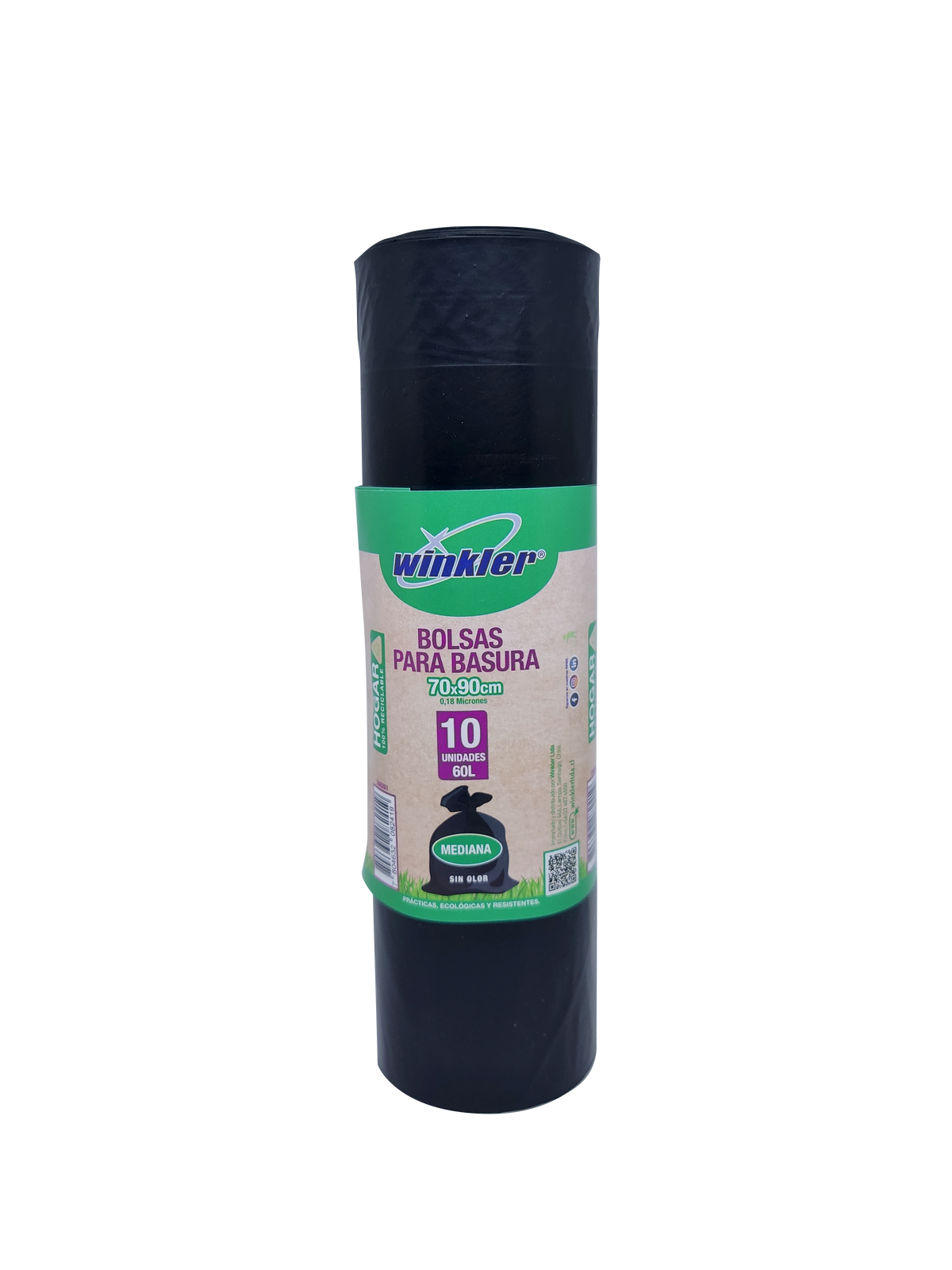 Bolsa De Basura 60 L Negra 70 X 90 Cm 0.18 Rollo 10 Uds Winkler