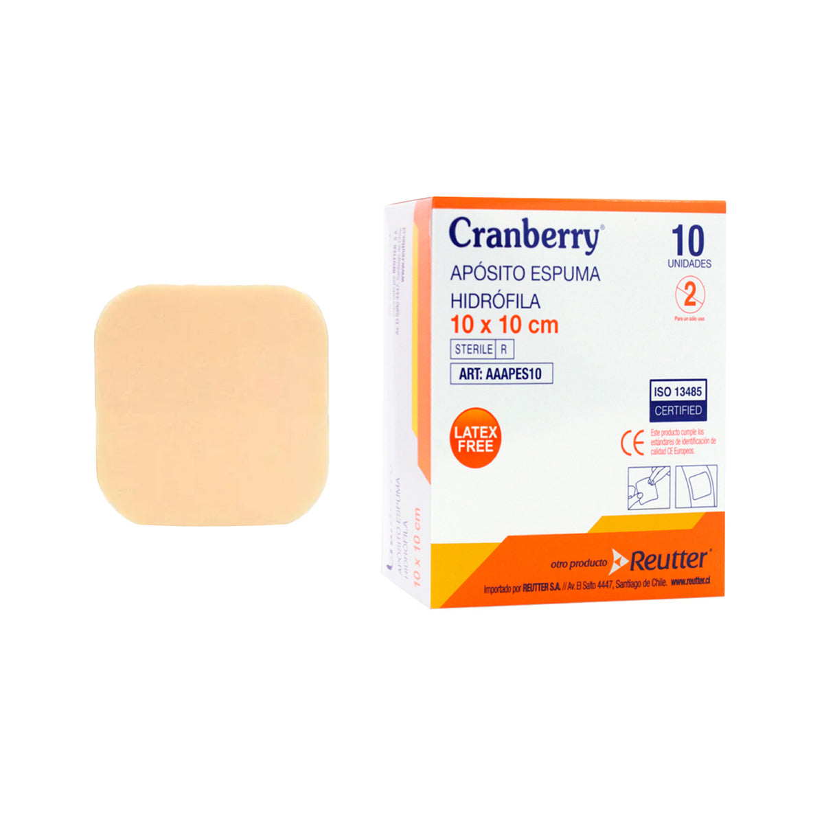 Aposito Espuma Hidrofila 10 X 10 Cj X 10 Uds