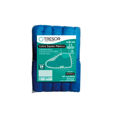 Cubrezapato Plastico Azul En Bolsa X 100 Uds