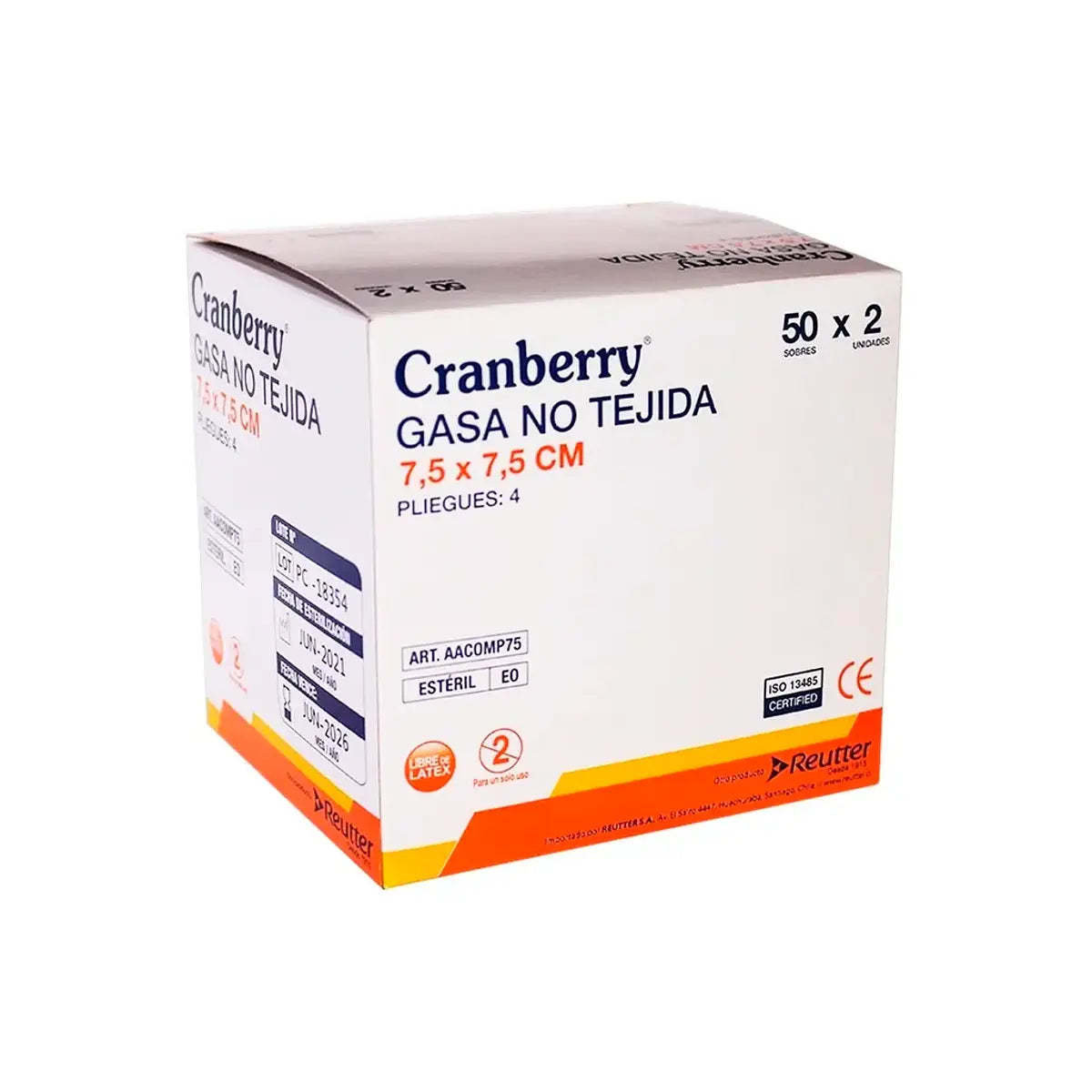 Gasa No Tejida Esteril 7.5 X 7.5 X 2 Uds