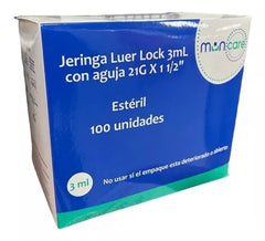 Jeringa 3 Ml L/S 21 G X 1-1/2 Muncare