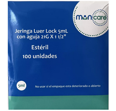 Jeringa 5 Ml L/S 21 G X 1-1/2 Muncare