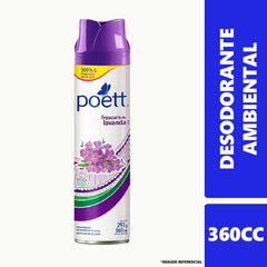 Desodorante Ambiental Poett Aerosol Frescura De Lavanda 360 Ml