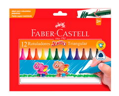 Plumón Scripto Faber Castell Ally Jumbo Winner 56 12 Colores