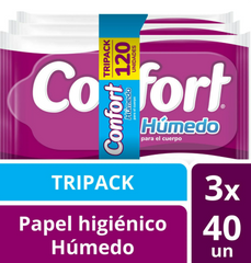 Papel Higienico Humedo Marca Confort 40 Unidades